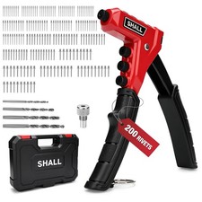 Nieten Set 4 in 1 Handnietmaschine Robust Rot Schwarz