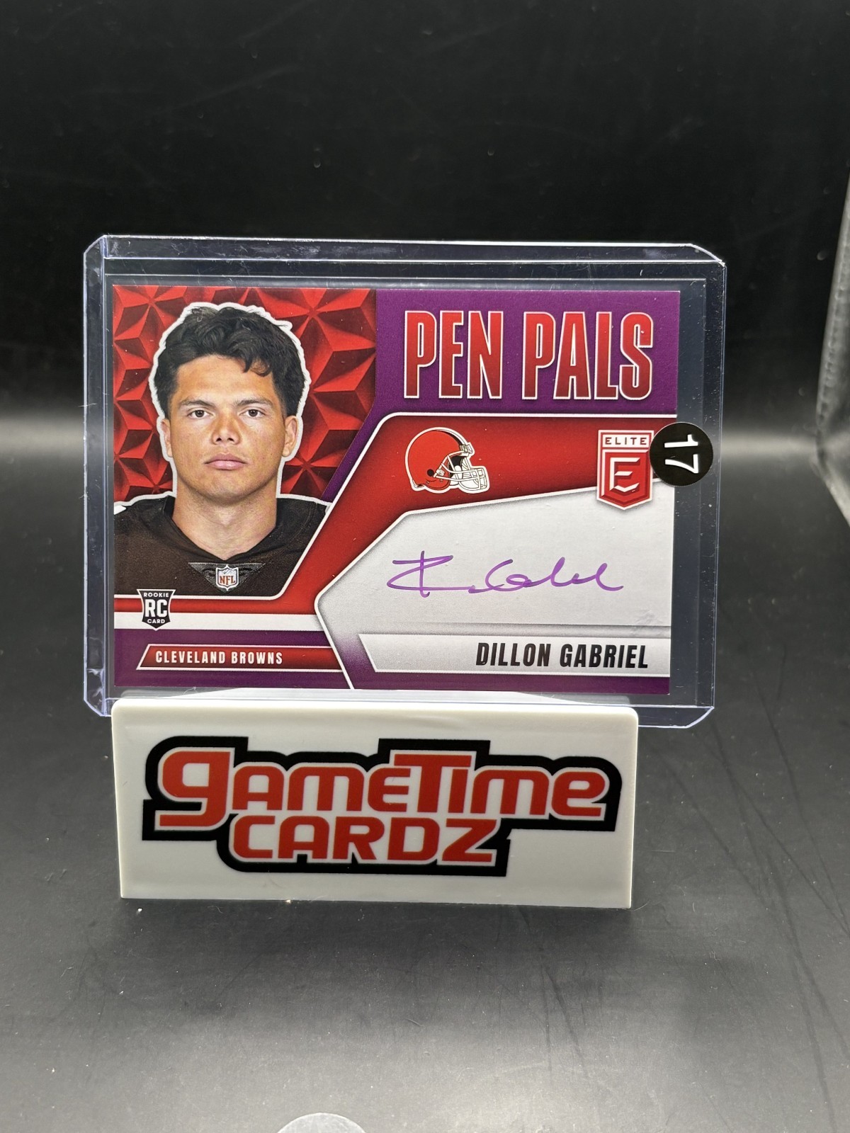 AUCTION #17- DILLON GABRIEL 2025 ELITE ROOKIE PEN PALS AUTO PURPLE