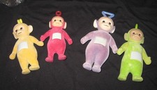 Teletubbies Tinky Winkie Lala Po Dipsy Solid Flock Covered Display Toys.
