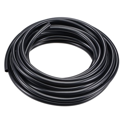 1/4'' ID 23ft PVC Tube Wire Harness Tubing, Black for Wire Protection