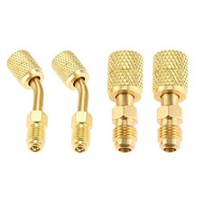 4PCS R410A Mini Split Adapter,5/16" SAE Female to 1/4" SAE Male Flare,