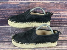 Sam Edelman Carrin Women  s 6 M Espadrille Black Platform Suede Slip On Shoes