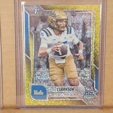 Pierce Clarkson 2025 Bowman Univ Chrome Yellow Mini Diamonds #221/350 UCLA