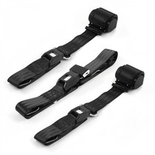 1969 - 1972 Standard 2pt Bk Retractable Bench Seat Belt Kit - 3 Belts 1969 - 1972 Standard 2pt Bk Retractable Bench Seat Belt Kit - 3 Belts