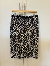 Gorgeous Navy Blue And Ivory Boden Skirt
