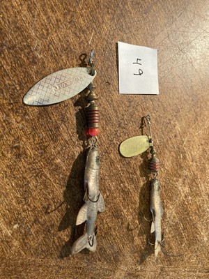 Lot Of 2 Mepps Mino Vintage Spinners. Agila Long #2 & Comet #1