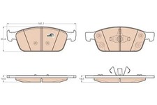 Plaquettes de frein GDB2009 TRW pour FORD FOCUS III TRANSIT CONNECT Monospace