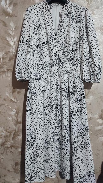 Women DKNY Dress Black Cotton 40 / L / 48 #BOB3