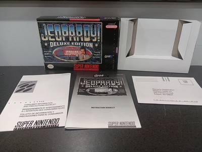 SUPER NINTENDO SNES - JEOPARDY Deluxe Edition BOX, Manual, Inserts ONLY