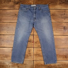 Levis 505 Jeans 38x30 Mens Blue 00s Regular Straight Stonewash Mid Rise Denim