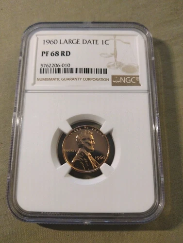 1960 1c Lincoln Memorial Cent Large Date Proof NGC PF-68 RD 