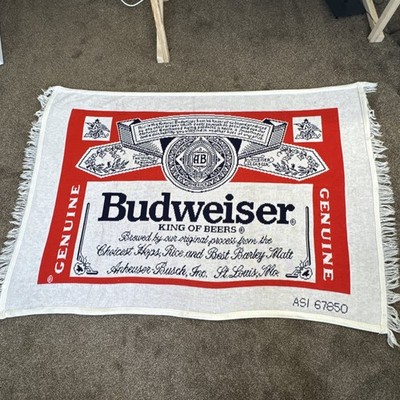 Vintage Budweiser King Of Beers Blanket Rare And Big Bin4 Tag 0039