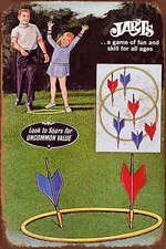 1969 Jarts Lawn Darts Game Vintage Look Funny Metal Tin Sign for Man Cave Home H