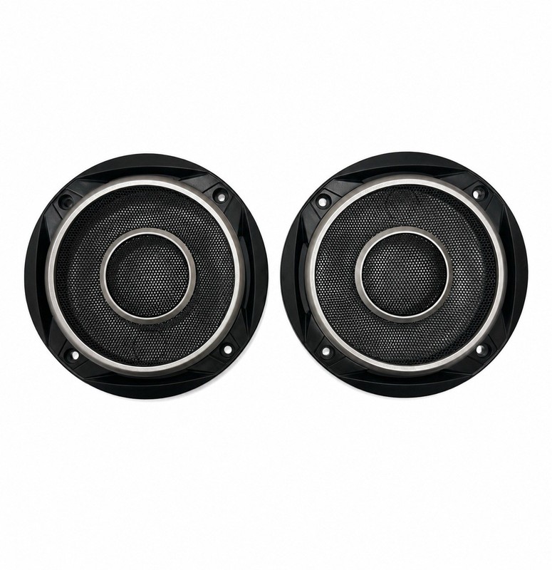 (2) PAIR LOT UNIVERSAL ROUND 4" SPEAKER COVER/ GRILL REPLACEMENT CAR AUDIO BLACK