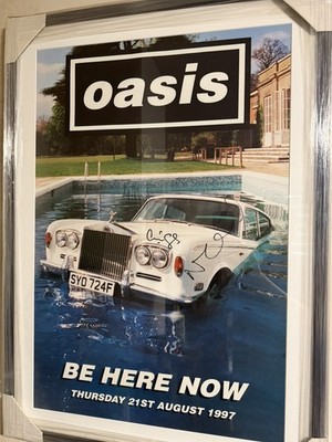 Brit Pop / Oasis: Be Here Now 1997 promo poster signed by Noel / Liam / Guigsy!