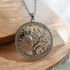 Kette Anhänger ** Eule***Silberfarben/Klar Rund Strass Modeschmuck