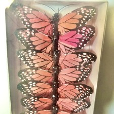 Vintage New In Box Dozen Butterflies Crafting Decor