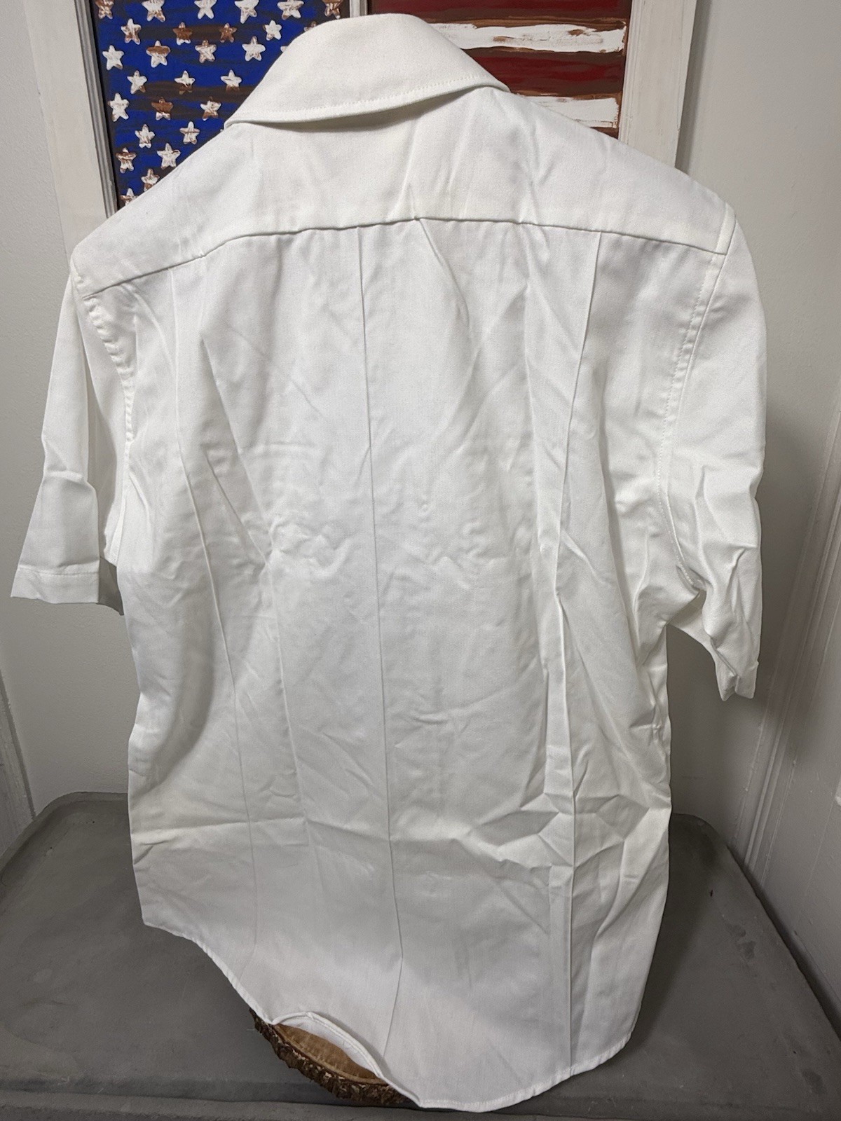 Defense Logistics Agency Shirt Men 16.5 Blue Button Up Dress Uniform Vintage