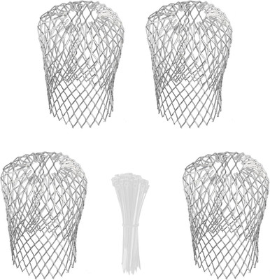 4 Pack Aluminum Gutter Guards 3.5'' Downspout Leaf Filter Debris Strainer