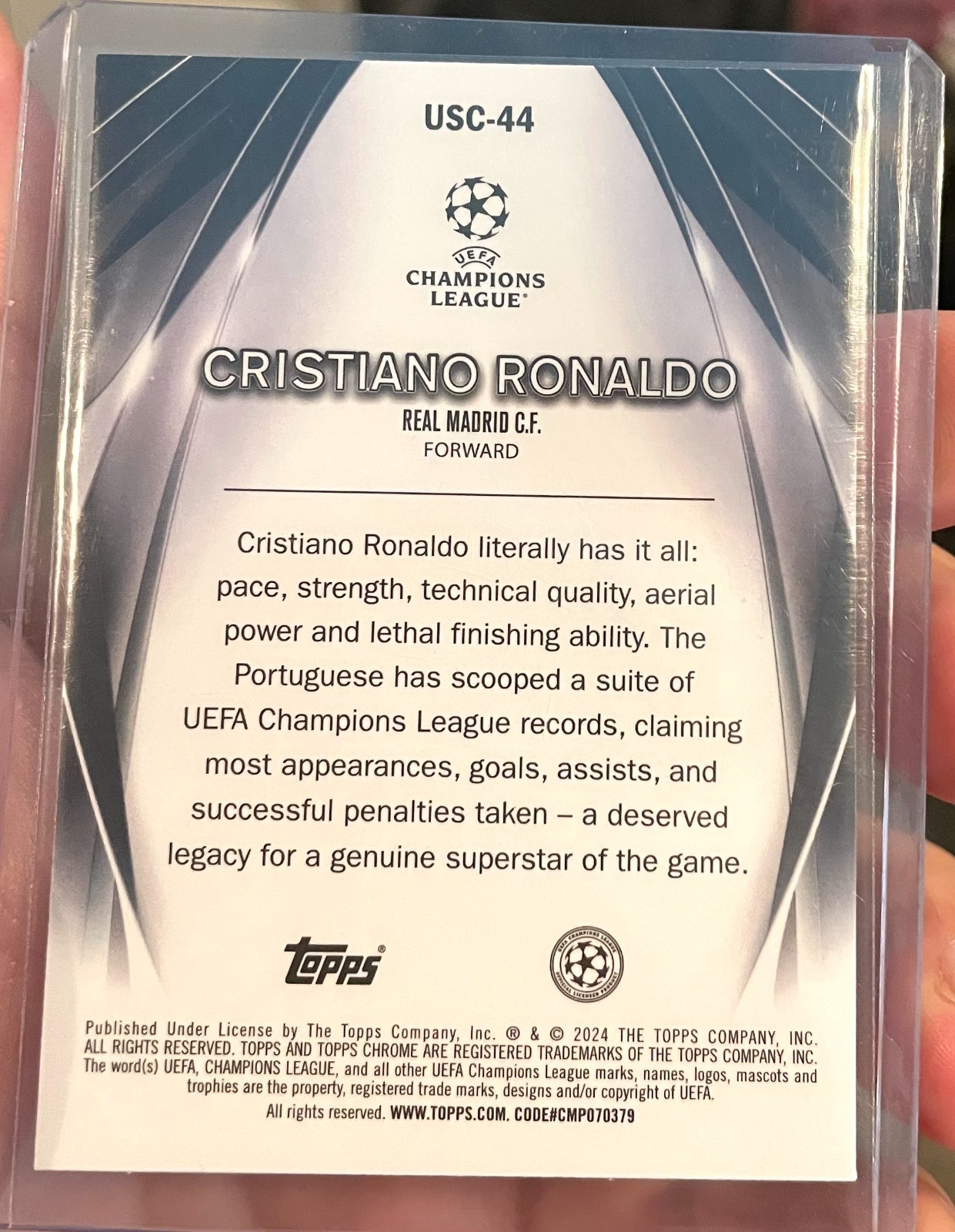 2023-24 Topps UEFA Club Competitions - Ultimate Stage Chrome Cristiano Ronaldo  view 2