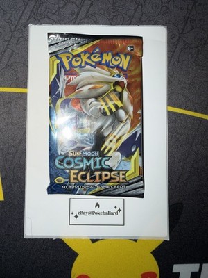   Pokémon TCG Sun & Moon Cosmic Eclipse Booster Pack Solgaleo & Lunala Art NEW
