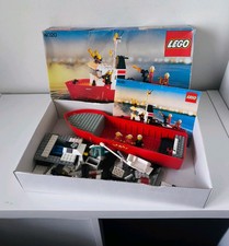Lego Vintage 4020 Fire Ship 100% Complete Boxed Instructions & Mini-Figures Boat