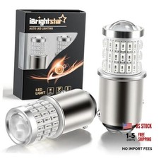 iBrightstar LED Bulb BAY15D 2057 2357 7528 LED Brake Light Bulbs Super Red 1157