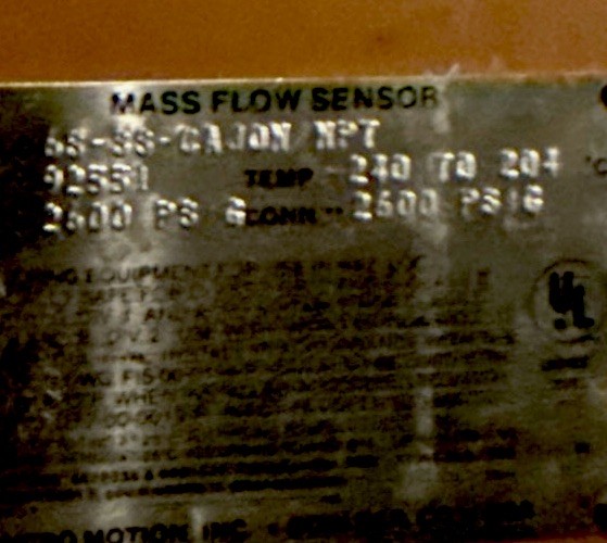 Micro Motion D6 Mass Flow Meter Coriolis Flow Sensor Industrial Used