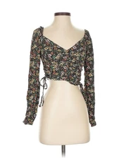 Elodie Women Black 3/4 Sleeve Blouse S