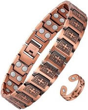 Copper Bracelet for Men, 3X Strength Magnetic Bracelets for Men USA