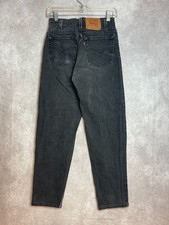 VINTAGE Levis 550 Jeans Mens 26x28 Black Relaxed Tapered Tag 28x30 USA Made