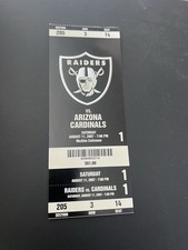 August 11 2007 Raiders Cardinals Ticket Lane Kiffin NFL Debut Youngest Coach 