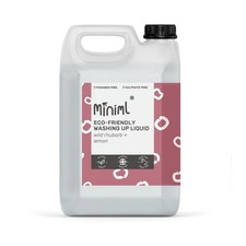 Miniml Eco Washing Up Liquid 5L Refill - Wild Rhubarb & Lemon Scented Non Bio & 3.98 per litre