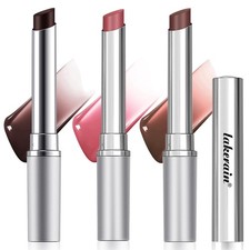 3PCS Black Nude Pink Sheer Tinted Lip Balm - Hydrating Honey Almost Nearl...