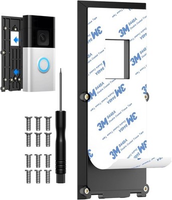 No Drill Ring Doorbell Mount for Ring Video Doorbell 1/2/3/3 Plus/4/ (2020 Relea