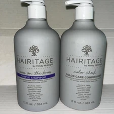 Hairitage Pass On The Brass Purple Shampoo & Color Check Conditioner 13 Oz Each