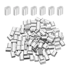 Pack of 200 Aluminum Crimping Loop Sleeve 1/16"(2mm) Cable Ferrule Silver