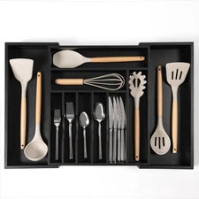 Premium Silverware, Flatware and Utensil Organizer for Kitchen Drawers, Food-...