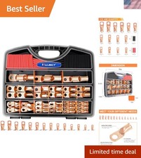120PCS Heavy Duty Copper Battery Cable Ends  Connectors with Heat Shrink Tubing