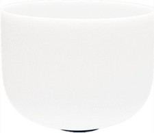 432 Hz E Note Crystal Singing Bowl Solar Plexus Chakra 8 inch with Suede Mallet