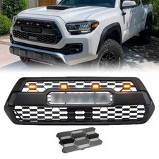 For 2016-2023 Tacoma Front Bumper Grill With Amber Led Lights Garnish Sensor