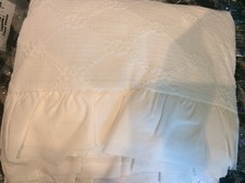 Pottery Barn Kids Nina Ruffle Organic Twin Duvet Cloud Dancer White New Sample