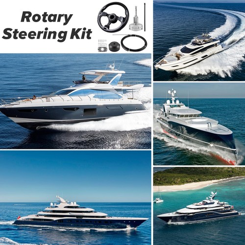QYMOPAY Boats Steering System, 16ft Cable Outboard Steering Kit 3/4" Standard - Picture 2 of 6