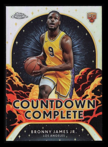 Bronny James Jr. [Refractor] #CC-25 2024 Topps Chrome Countdown Complete card