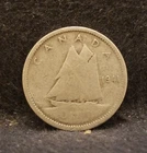 1941 Canada silver 10 cents, George VI, KM-34 (CA4)