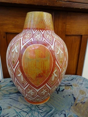 Seltene Otto Vittali Wappen Vase Wächtersbach Keramik  Form Kunstab. Neureuther - Bild 1 von 4