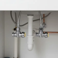 Effortless 2-Pack Push-Fit Brass Angle Stop Valves for Secure Plumbing Solutions