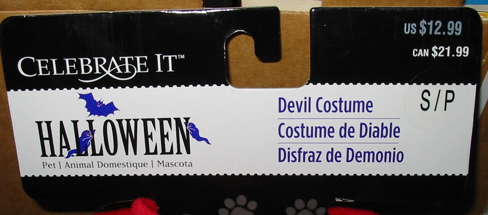 Disfraz de Perro Halloween Talla Pequeña Traje de Diablo Super Oferta Celebrarlo 33W Foto 4 de 4