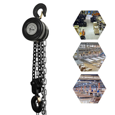 6614 lb 3Ton Lever Block Chain Hoist Ratchet Come Along Puller 10FT Chian Lifter