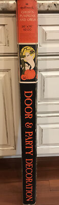 Vintage Hallmark Ghosts, Pumpkins, And Owls Door And Party Decoration Poster - C